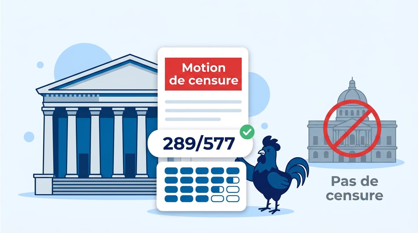 Motion de censure, un pouvoir réservé à l'Assemblée nationale