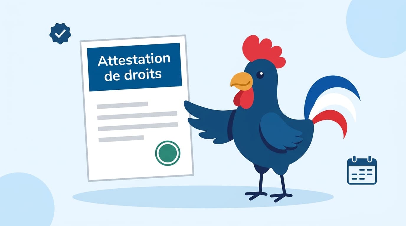 Attestation de droits pendant l'attente de la carte Vitale