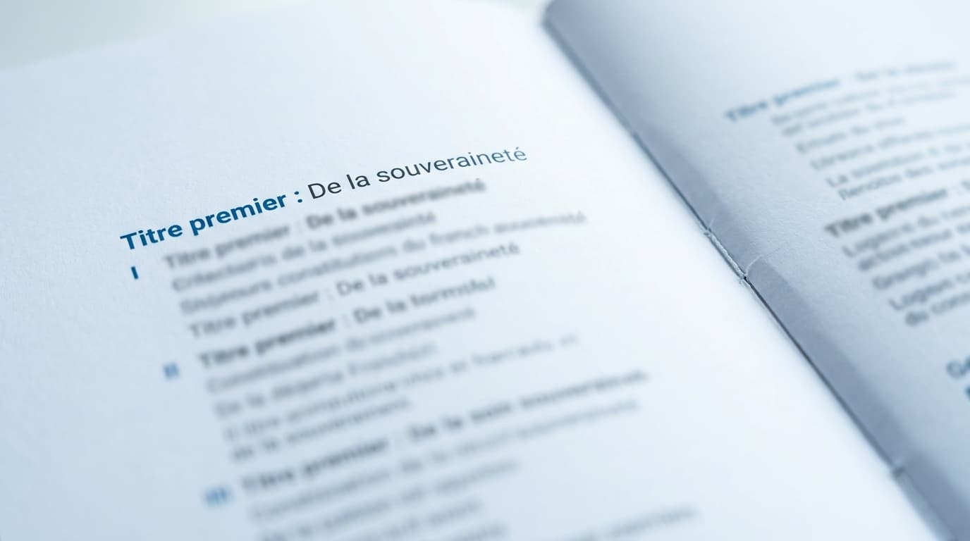 Structure de la Constitution française