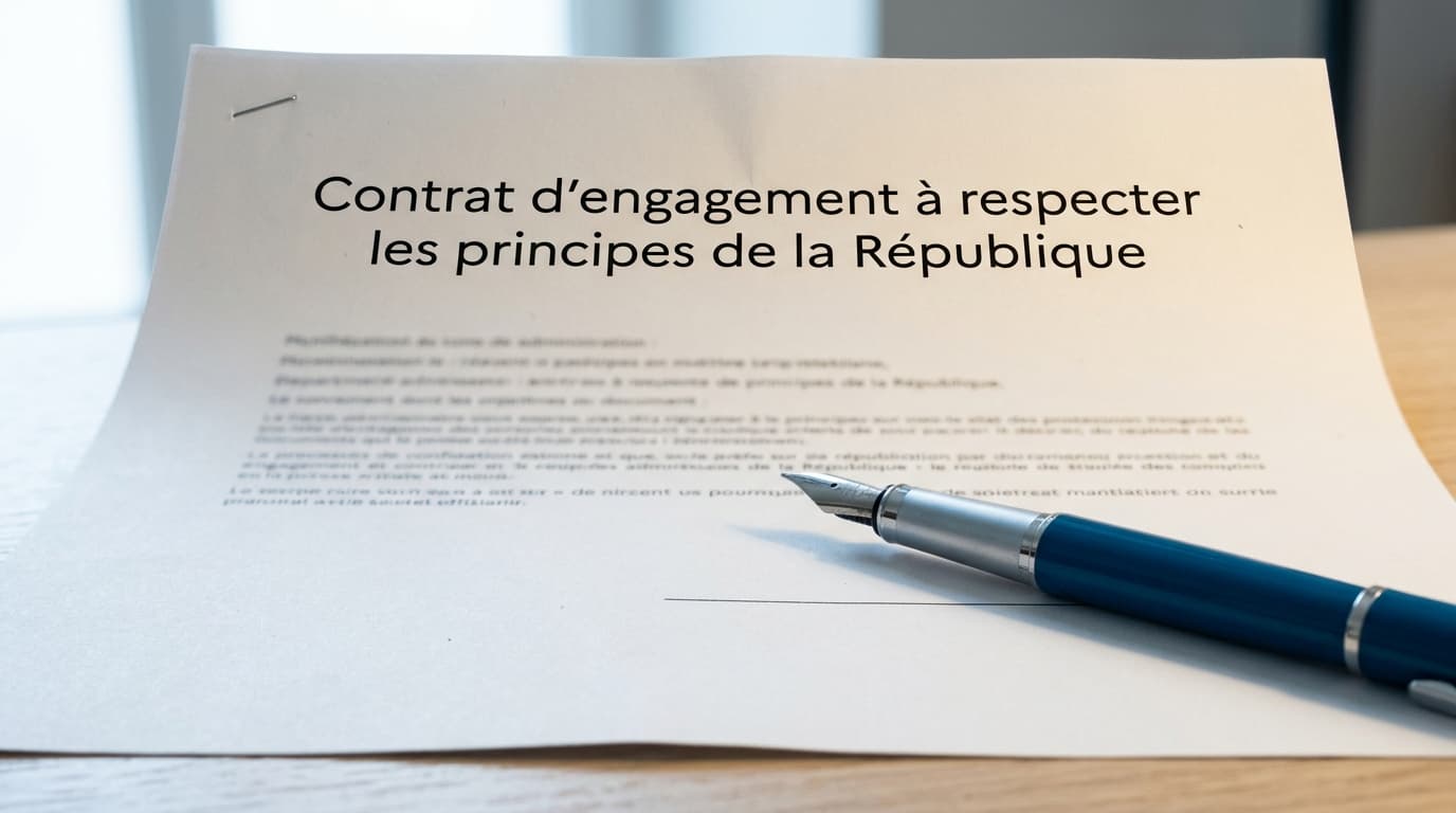 Contrat d'engagement à respecter les principes de la République