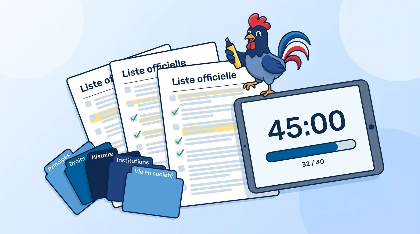 Réviser avec la liste officielle de l'examen civique