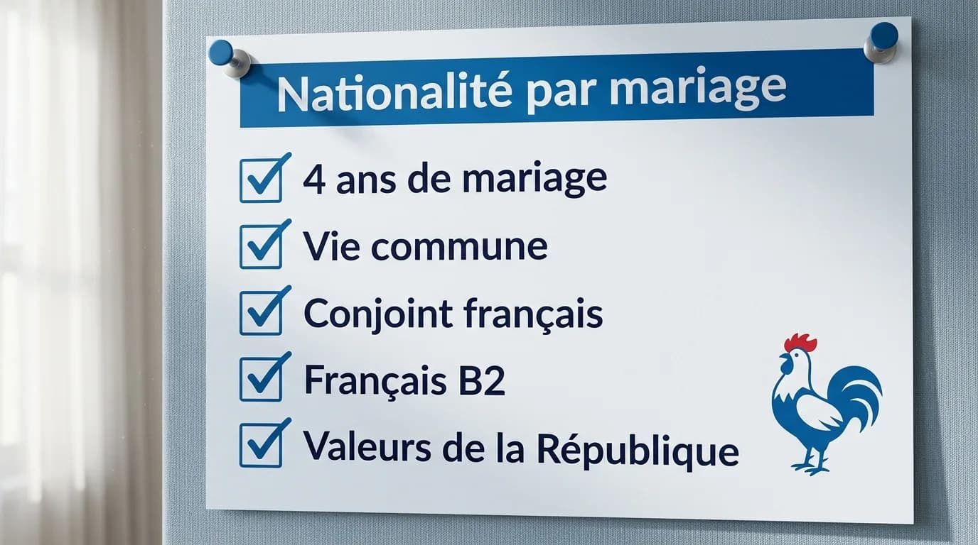 Conditions de la nationalité française par mariage