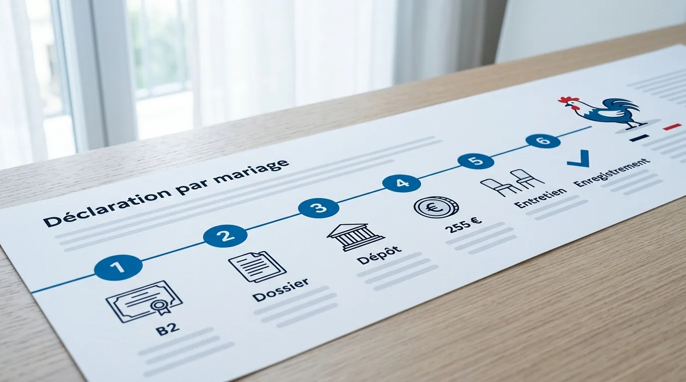 Étapes de la naturalisation par mariage