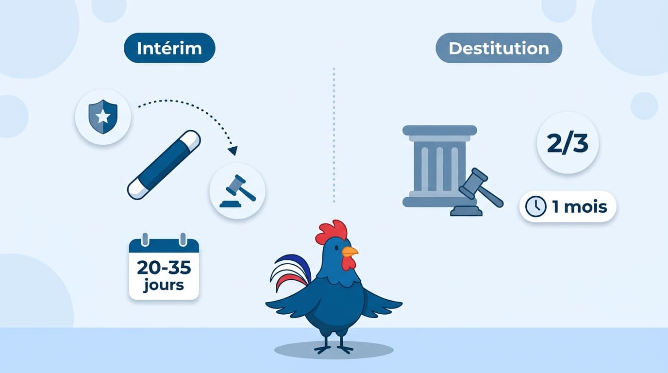 Intérim et destitution du président de la République