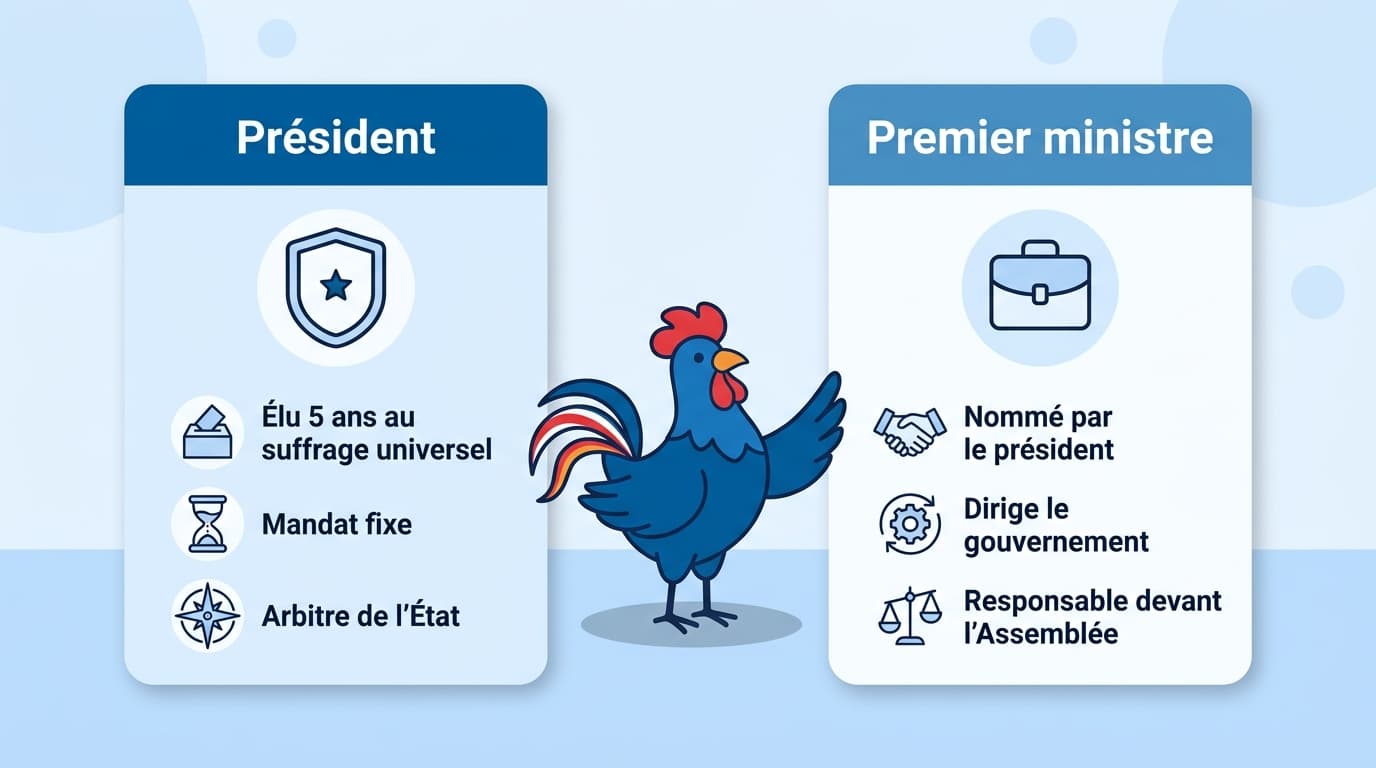Comparaison entre le président et le Premier ministre
