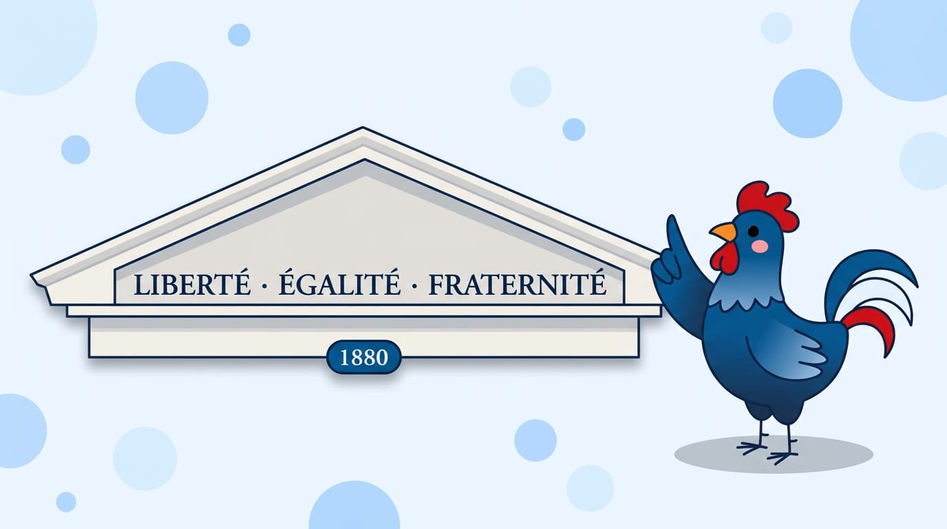 Devise de la République Liberté Égalité Fraternité gravée sur un fronton